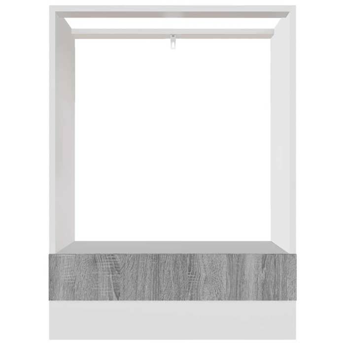 Meuble de Four riga élégant - ECOHOME - bois dingénierie - gris sonoma - 60 x 46 x 815 cm - Réglables en hauteur@328872