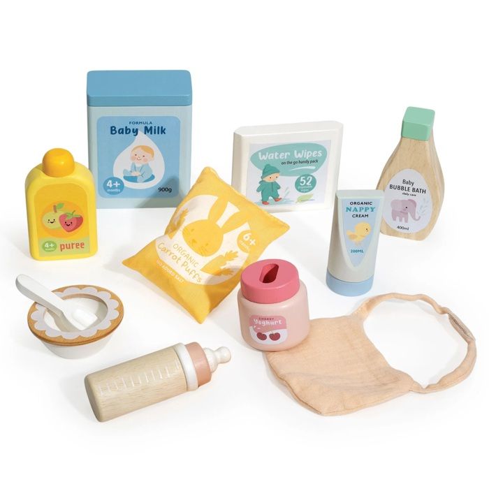 Accessoires poupées - TENDER LEAF TOYS - Coffret de soins pour bébé DAM - Bois - 11 pièces - Dès 3 ans Accessoires poupées - TENDER LEAF TOYS - Coffret de soins pour bébé DAM - Bois - 11 pièces - Dès 3 ans