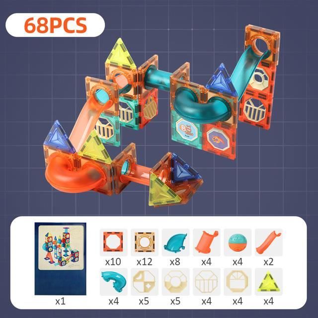 Jeu Magnétique Garçons Filles Blocs Construction Magnétiques Coodoo 60 Pièces - Jouet STEM Enfants 3 Ans Et Plus Jeu Apprentissage Garçon Fille