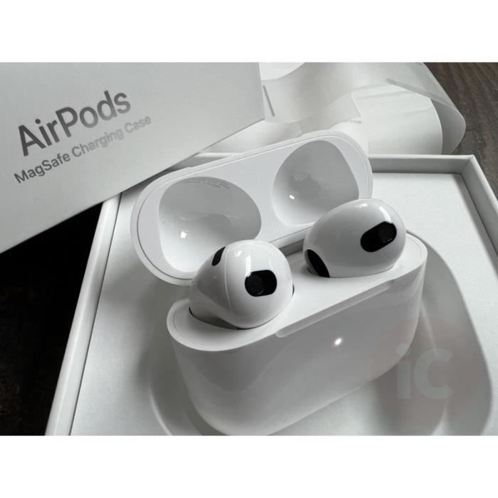 Écouteurs Apple airpods de troisième génération avec étui de chargement  sans fil - Cdiscount TV Son Photo