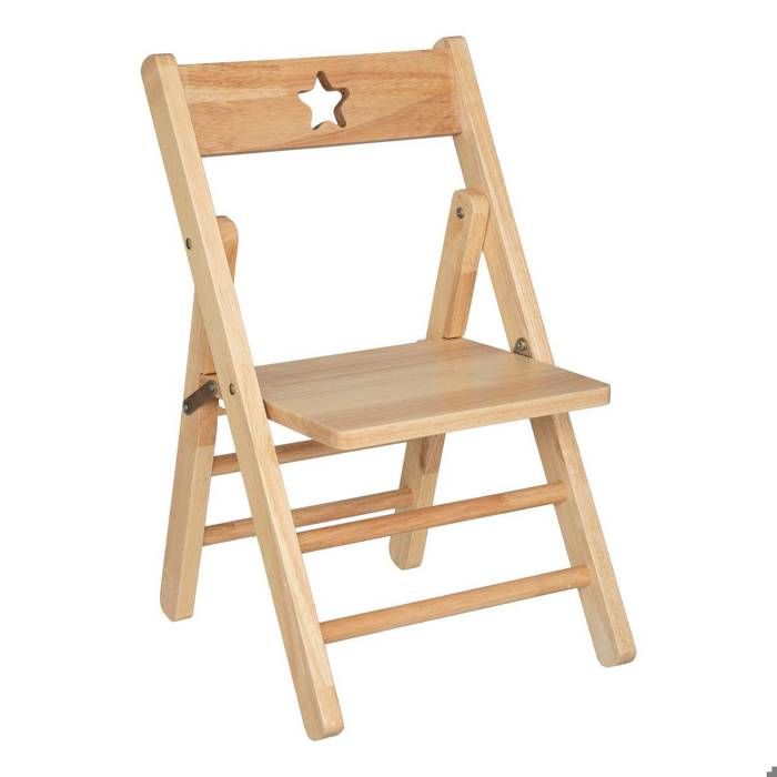 Chaise pliante enfant hévéa naturel - Atmosphera Créateur dintérieur
