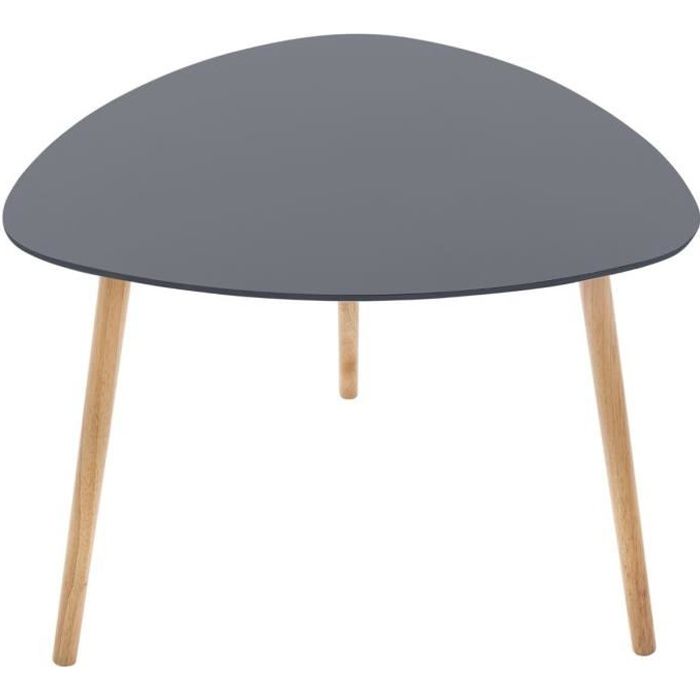 atmosphera table de cafe mileo gris fonce l 60 x l 60 x h 45 cm gris fonce cdiscount maison