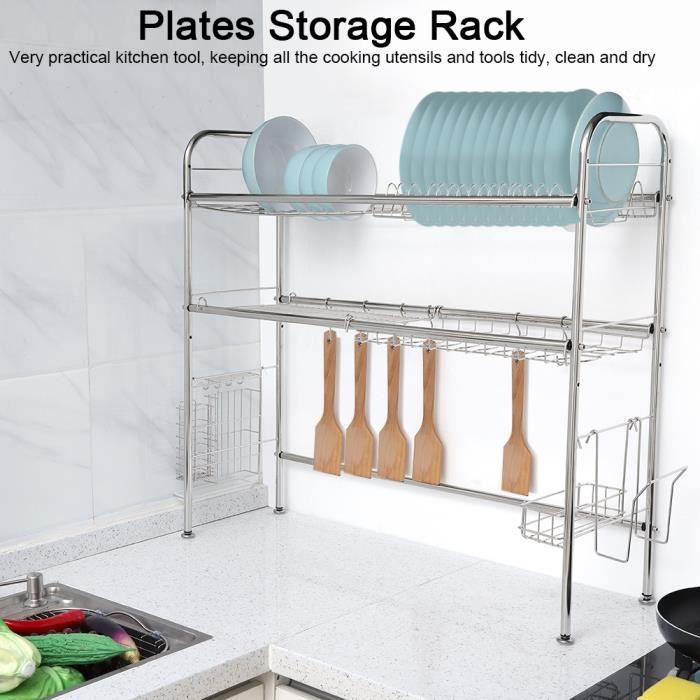 Plat /égouttoir porte-rack panier de cuisine rack de drain rack /évier rack de rangement de vaisselle multifonctionnel racks de table armoire de vidange