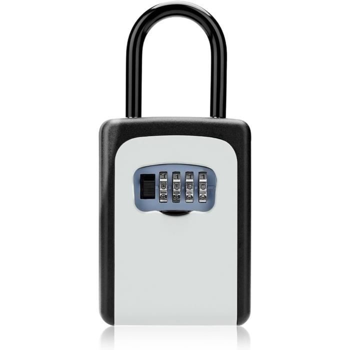 Coffre-fort Ignifugé 8,5L - Double Clavier Numérique + 2 Clés - Acier Massif Gris/noir