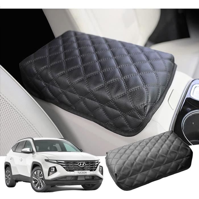Housse D'Accoudoir En Cuir PU Pour Hyundai Tucson NX4 2024-2026 (Automatique Électronique) | Noir, Épaissi, +3cm De Confort