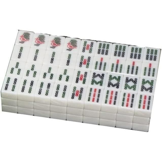 Mini Jeu De Mahjong Chinois - 144 Tuiles, Portable, En Mélamine, Avec Boîte De Rangement