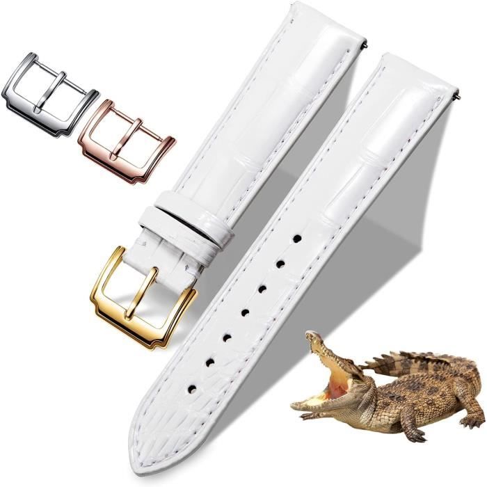 Bracelet montre sales cuir homme crocodile