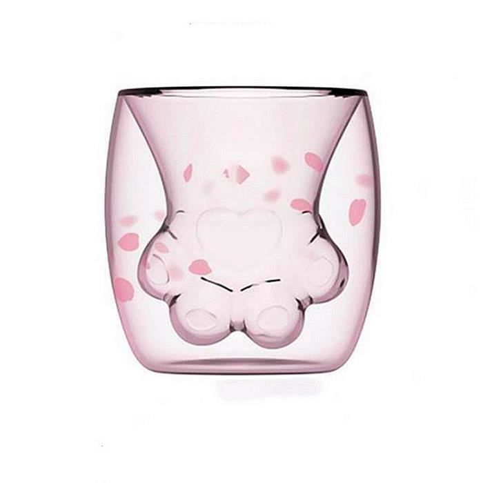 Huiguli Tasse Chat, Double Paroi Tasse A Cafe, Verre à Thé Chat Mug