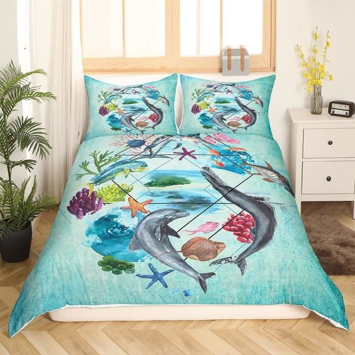 Housse De Couette Imprimée 3D Avion Militaire - Parure De Lit 2 Pièces Microfibre - Taies Avec Fermeture éclair - Taille Simple 140x200cm