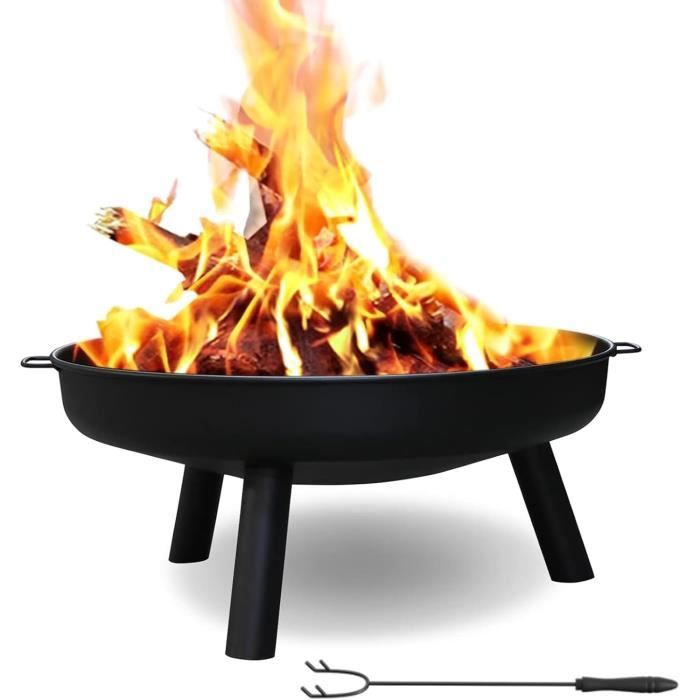 Brasero 73cm, Brasero, Brasero Extérieur avec Tisonnier avec Poignées