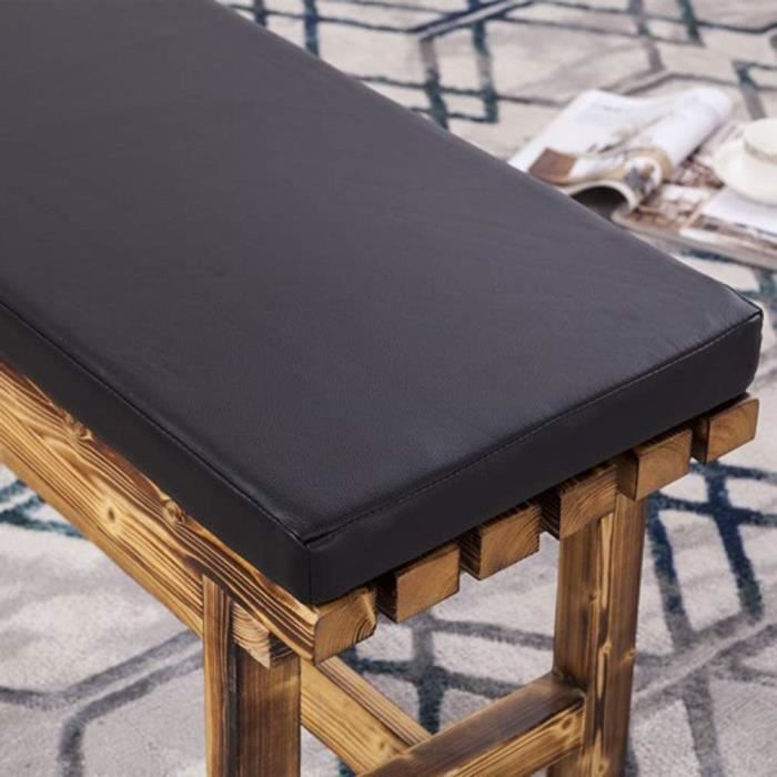 Coussin De Banc Extérieur OutStep - 120x40x5cm - Imperméable Et Antidérapant - Mousse Haute Densité - Noir