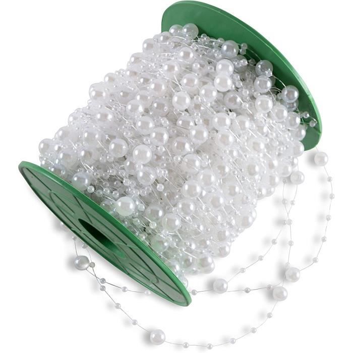 Guirlande De Perles Dorées 15 M – Décoration Sapin Noël, Ruban Perles Brillant, Réutilisable, Facile à Couper