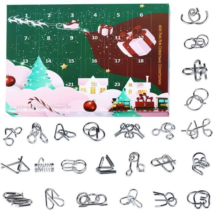 Qanmua Lot de 16 Jeux de Puzzle IQ - Jeu de Patience - Puzzle 3D Brainteaser en métal - Jeu de Patience pour Enfants, Jeux IQ - Cadeau pour Adultes