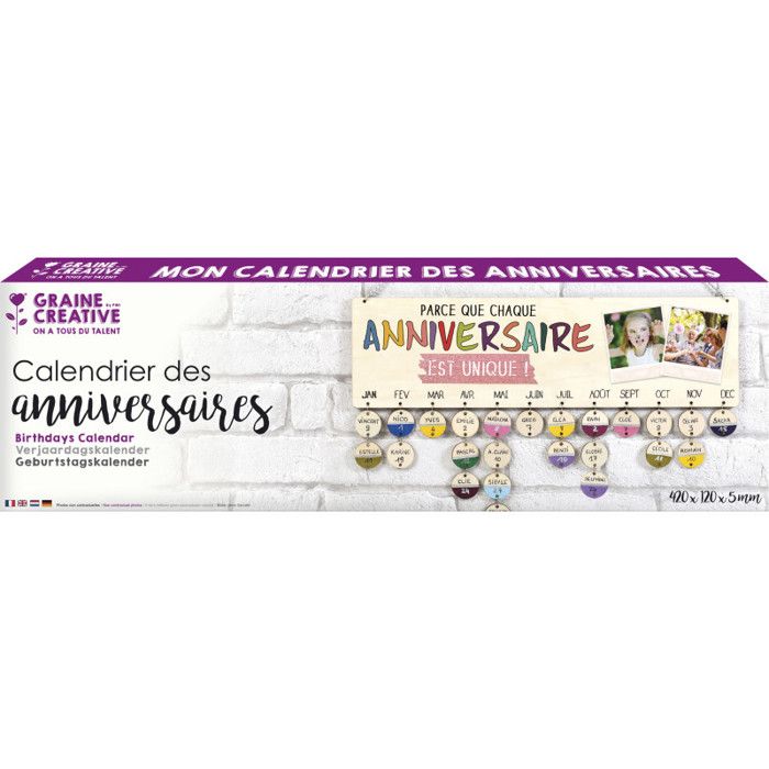 Calendrier Perpetuel Anniversaire Bois Cdiscount