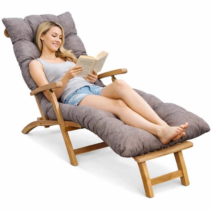 Coussin Bain de Soleil - 185x60x15 cm - Bananair - Beige Fabriqué en France