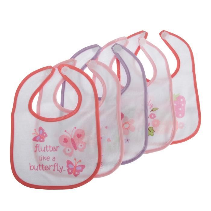 Nursery Time Bavoirs Lot De 5 Bebe Mixte Cdiscount Puericulture Eveil Bebe