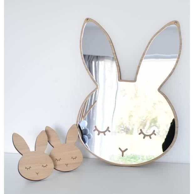 3d Stickers Muraux Miroir Bebe Acrylique Miroir Muraux Decoratif Pour Chambre D Enfant Decor De Chambre Forme De Lapin Cdiscount Maison
