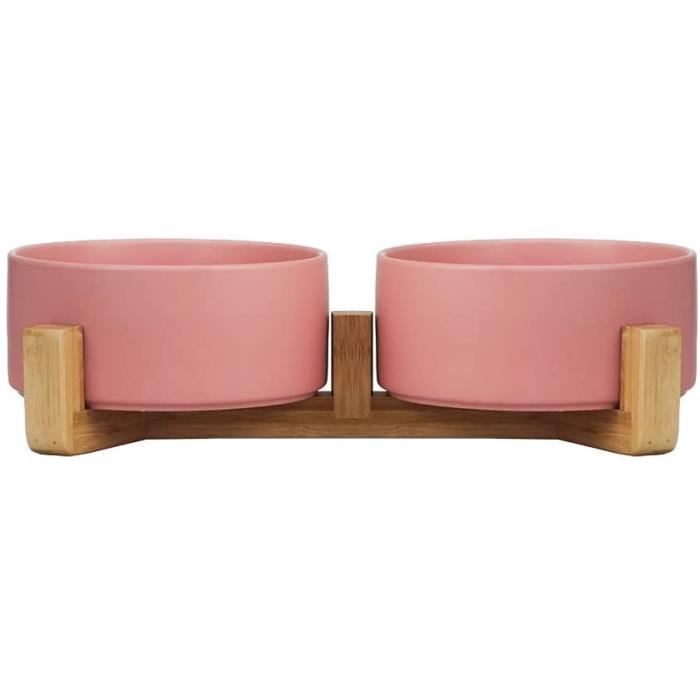Gamelle Surelevee En Ceramique Pour Chats Et Petits Chiens Avec Support En Bois Pour Eviter Les Fuites Cdiscount Gamelle Surelevee En Ceramique Pour Chats Et Petits Chiens Avec Support En Bois Pour Eviter Les Fuites Cdiscount