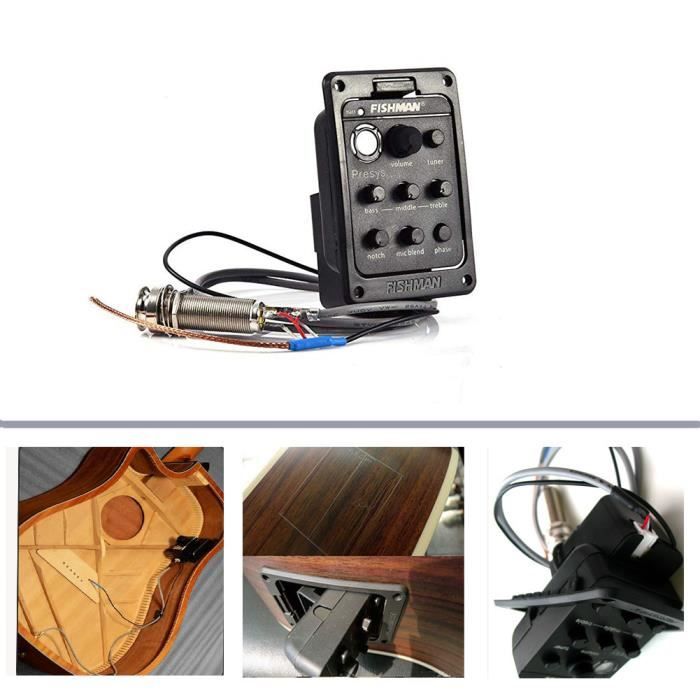 Améliorez votre son avec le Micro Mélange Double Modèle Preampli Guitare EQ Accordeur Micro Piezo Beat