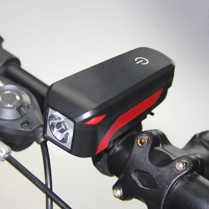 Phare Avant Vélo Avec Compteur De Vitesse Sans Fil Et Klaxon - Lumière 500 Lumens 2000mAh Étanche