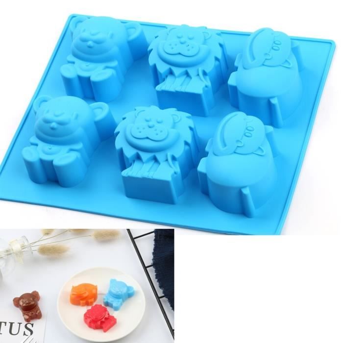 Moule en Silicone 3D à gâteau animal hippopotame, ours, 6 cavités pour  fabrication de savon, résine, argile, pierre arom*TR10959 - Cdiscount Maison