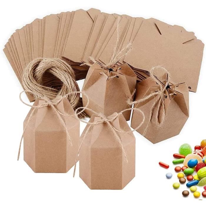 Boîtes à Friandises En Papier Créatif Anniversaire Anniversaire Boîtes à Bonbons En Papier 30 Pièces Boîte De Bonbons De Mariage Petite Boîte Cadeau De Bonbons Avec Ruban Pour Mariage