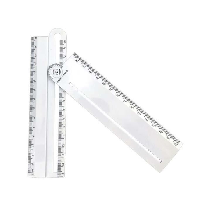 Regle - equerre,Règle pliante rectangulaire transparente de 30cm,1 ...
