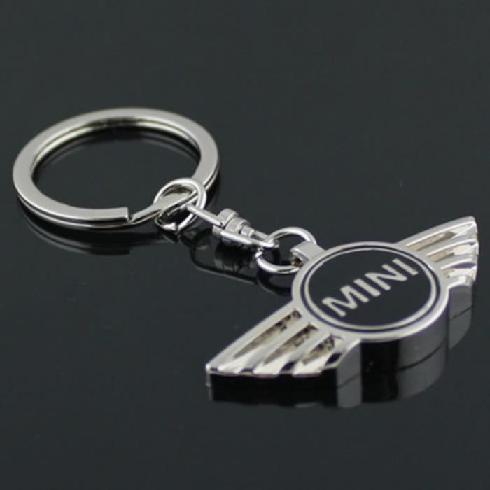 Porte-clés,3D métal voiture porte clés porte clés porte clés Logo Auto accessoires pour BMW Mini Cooper One S JCW R52 - Type Black