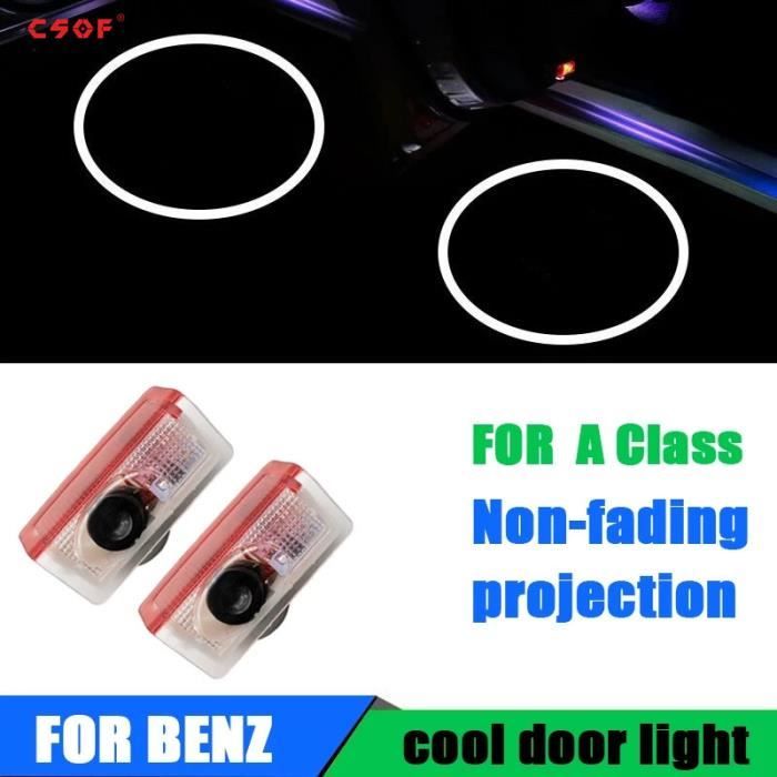 Projecteur Portière Voiture Tenatu - Pour Mercedes Classe A B C E M - Logo Lumineux Au Sol