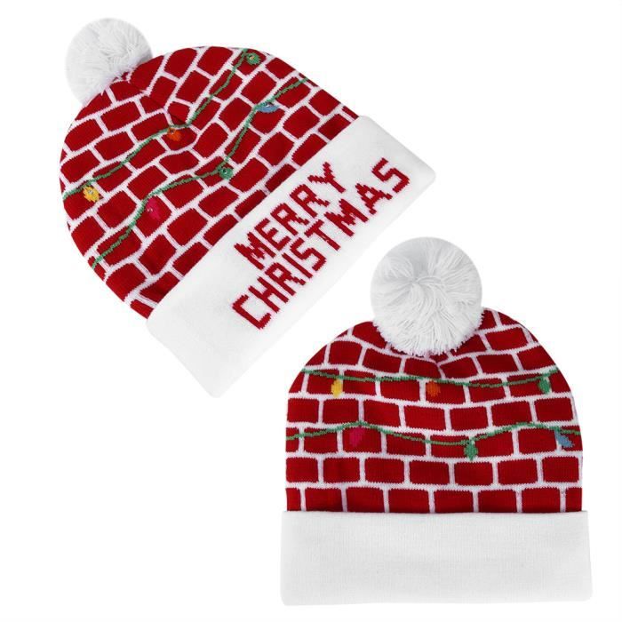 XuoAz Bonnet De Noël Tricoté Pour Enfants - Bonnet De Noël