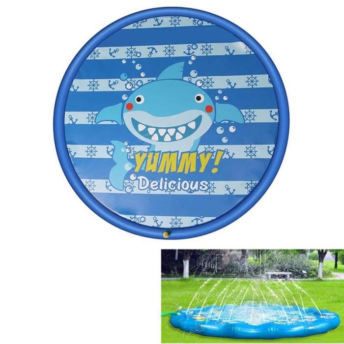 Dww-Tapis Enfant De Jet D'eau 170CM PVC Tapis De Pulvrisation D'claboussure D'eau Piscine De Jeux Natte Et Avec Jet Fontaine Pour Enfantsplash Sprink