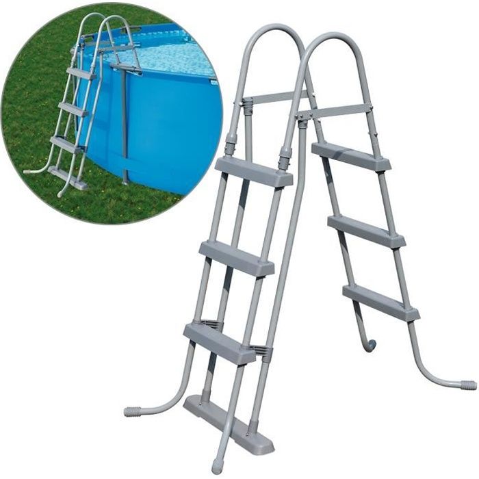 Echelle De Securite 2 X 3 Marches Pour Piscine H 107 Cm Achat Vente Echelle De Piscine Echelle De Piscine 107 Cm Cdiscount