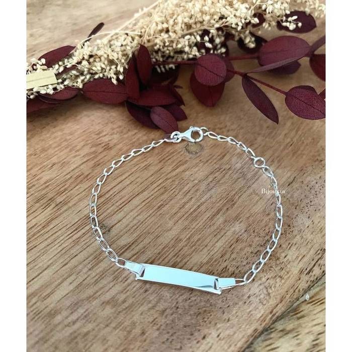 Bracelet - BIJOUXIA - Gourmette identité - Argent massif 925 - Longueur 15 cm - Réglable 13 cm