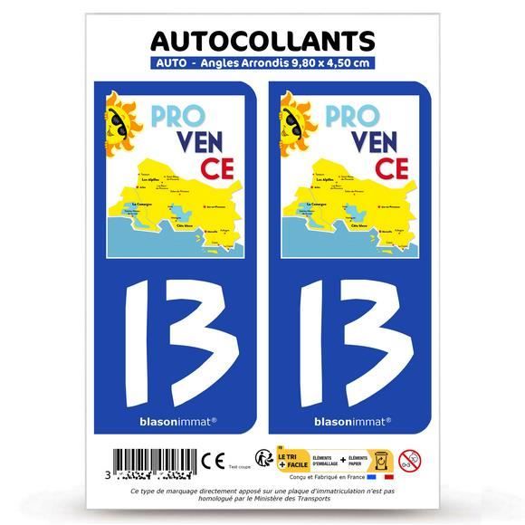 Plaque immatriculation AUTO - 520x110 - 13 - Bouches-du-Rhône Plaque immatriculation AUTO - 520x110 - 13 - Bouches-du-Rhône