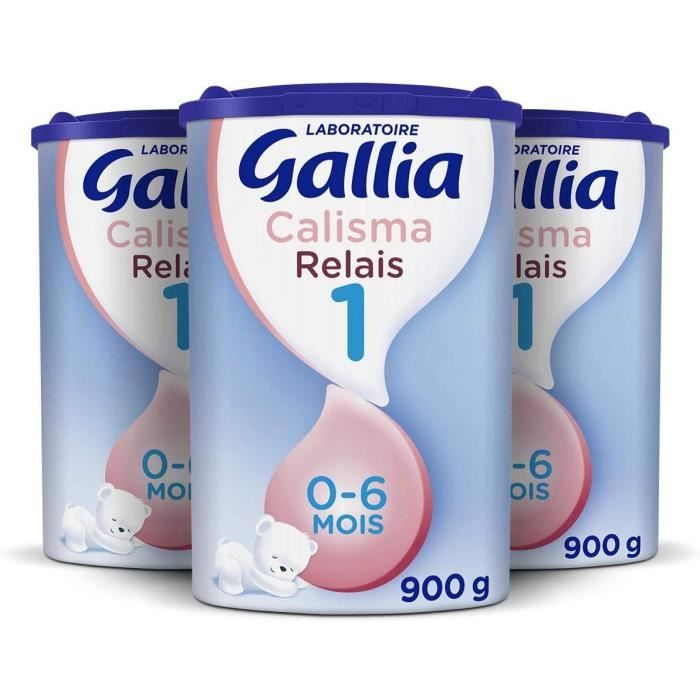 Lot de 3x Gallia Calisma Relais 1, Lait en poudre pour bébé, De 0 à 6 Mois,  900g - Achat / Vente lait 1er âge Lot de 3x Gallia Calisma Relais 1