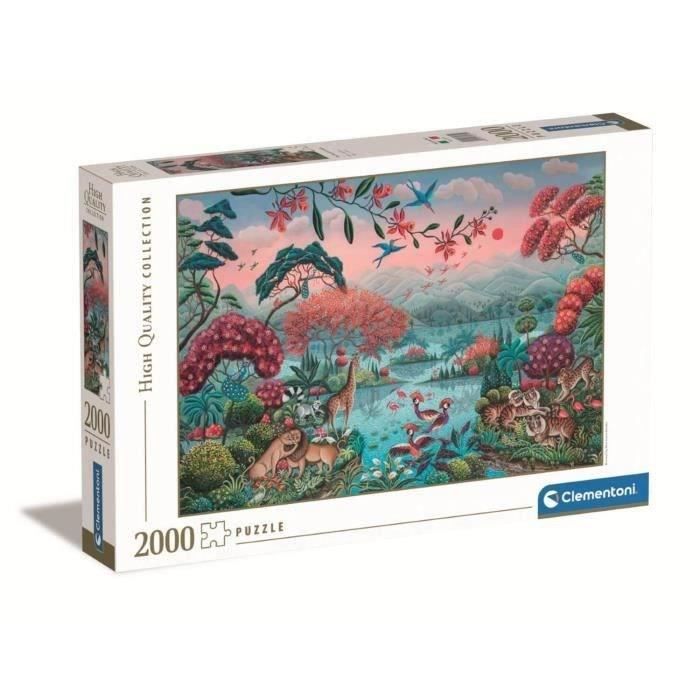 Puzzle - Clementoni - The Peaceful Jungle - 2000 pièces - Animaux - Multicolore