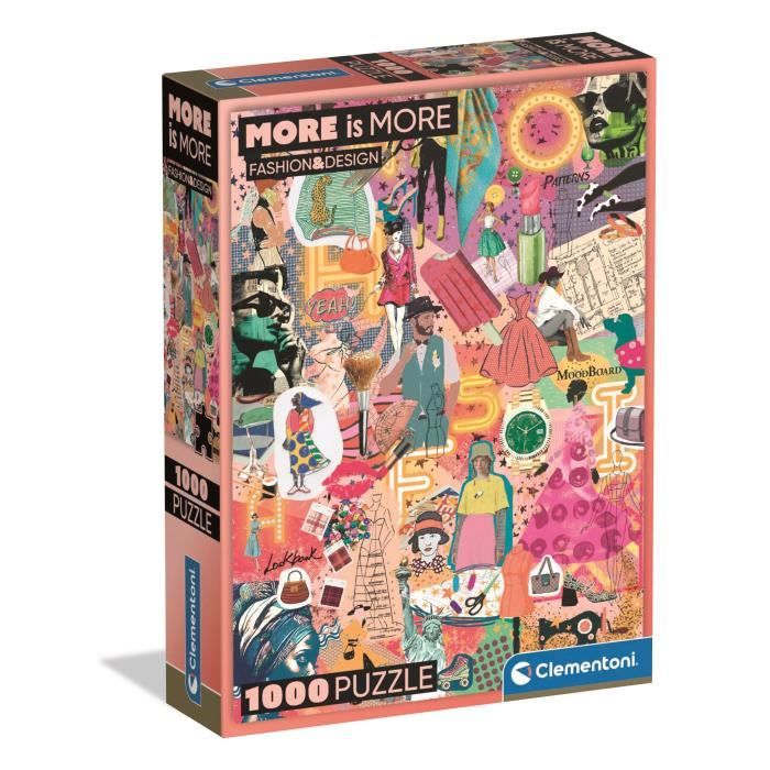 Puzzle Compact 1000 pièces : Mode & Design Clementoni Puzzles