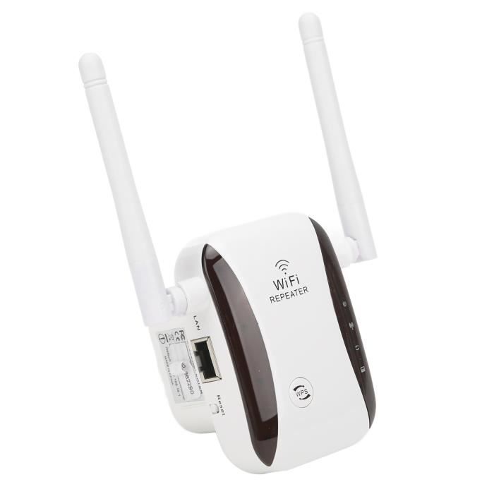 Cuque amplificateur de signal WiFi Amplificateur de répéteur de signal sans fil 300mbps 2 antennes WiFi Range Extender pour Home