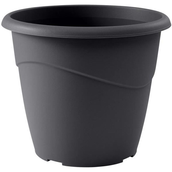 eda pot de fleur rond non perce marina o 30 x h 25 5 cm 10 l gris anthracite cdiscount jardin