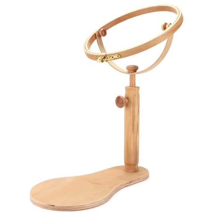 Support Rotatif Point Croix Support Broderie En Bois Rotatif - Réglable 360°, Mains Libres - Pour Point De Croix Et Artisanat Support En Bois