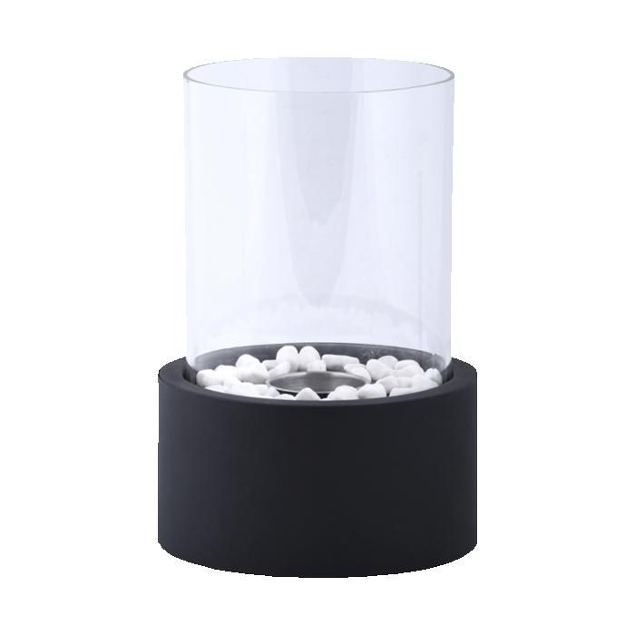 Cheminée bioéthanol ronde - D 188 x H 27 cm - Noir