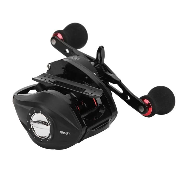 Moulinet De Pêche Baitcast DAUERHAFT - Frein Magnétique 12 Vitesses - Rapport 8.1:1 - Roulements Acier Inox - Capacité 110-140m - Pour Gauche
