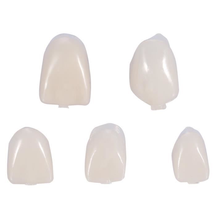 50 pièces / boîte dents avant dentaires temporaire réaliste soins bucco-dentaires résine couronne dents antérieures
