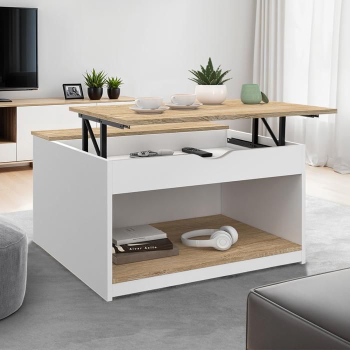 Coffre Table Basse Carrée Bois