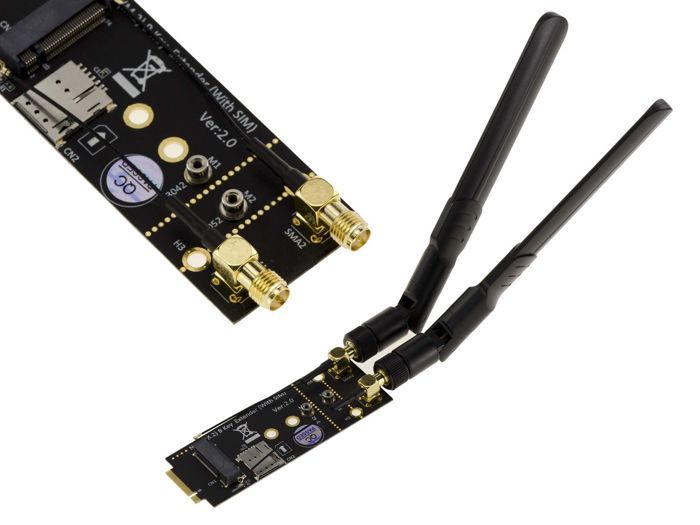 For 3G/4G/5G LTE Module USB 2.0/PCI-E M.2 B-Key 3042 3052 M.2 Key B to A+E Card