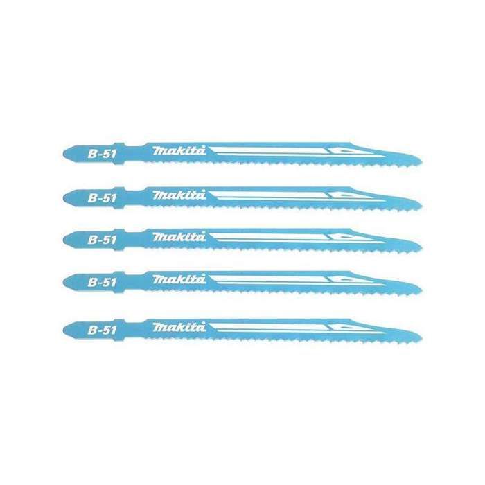 Makita B-06476 Lot de 5 lames de scie sauteuse en métal B-51