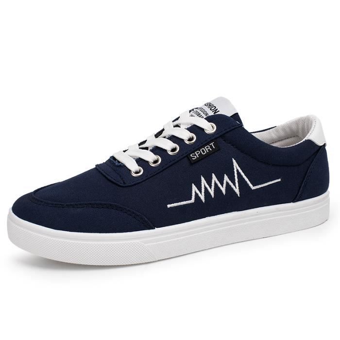 KIANII Baskets Homme - KIANII - Bleu - Dessus Synthétique - Fermeture Lacets