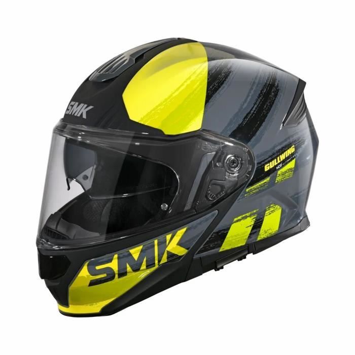 Casque moto intégral SMK Gullwing Tourleader - jaune / gris - M
