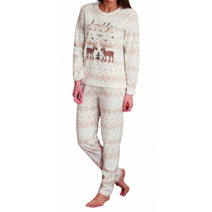 Pyjama DODO HOMEWEAR ELAN POLAIRE Femme 100% Polyester  Confortable et élégant