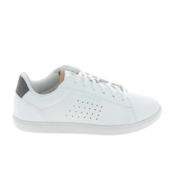 Basket Enfant LE COQ SPORTIF Courtstar K Blanc Gris Blanc